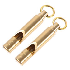 2Pcs Brass Emergency Whistle Whistle Vintage Whistle Brass Whistle Emergency picture
