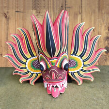Halloween Horror Scary Sri Lankan Fire Demon Raksha Tiki Mask Wall Hanging Decor picture