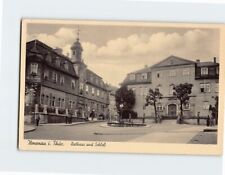 Postcard City Hall and Castle Ilmenau Germany picture
