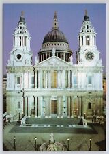 London St Paul's Cathedral at Night Church of England Postcard picture