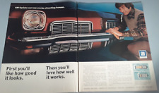 Original 1973 General Motors Energy-Absorbing Bumper 2- Page Magazine Ad picture