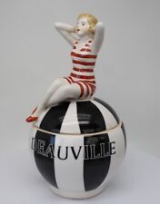 Art Nouveau Style Box Jewelry Figurine Deauville Bathing Beauty Sexy Art Deco-Ge picture