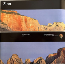 Newest ZION NP - Utah  NATIONAL PARK SERVICE UNIGRID BROCHURE Map  1 of MIGHTY 5 picture