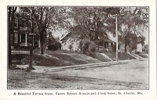 A Beautiful Terrace Scene, Benton & Clark St, St. Charles, Mo. Missouri Postcard picture