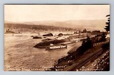 Columbia River Highway OR-Oregon RPPC, Cascade Locks, Antique Vintage Postcard picture