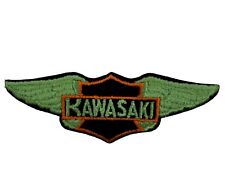 Vintage Kawasaki Motorcycles Wing Sew On Iron On Patch 80s NOS  picture
