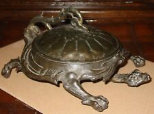 Excellent antique Bradley & Hubbard cast iron turtle spittoon----16067 picture