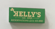 Vintage Kelly's Irish Restaurant Bar Matchbook Long Beach CA Advertising Full picture