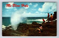Honolulu HI-Hawaii, The Blow Hole, Antique, Vintage Postcard picture