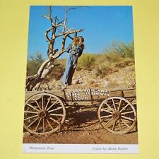 Chrome Postcard of Hangman's Tree and an 1896 Hay Wagon showing Old West Justice picture