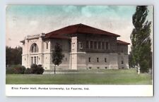 Postcard Indiana La Fayette IN Purdue University Fowler Hall 1909 Posted picture
