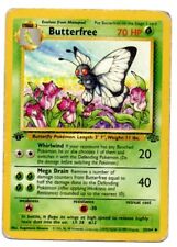 1st Edition Butterfree Pokemon Card - 33/64 Non Holo Jungle Set Heavily Played picture