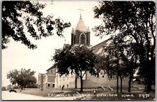 Postcard Catholic Church; Denison, Iowa RPPC Real Photo 1947 En picture