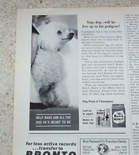 1963 vintage ad - Ken-L Biskit dog food of Champions POODLE advertising PRINT AD picture