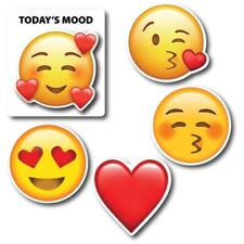 Today's Mood 5 Pack Emoji Magnets, Variety of Mini Love Emoji Decals picture