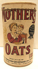 Vintage Mother’s Oats 1 Lb 4 Oz.  Quaker Oats Company Cardboard Canister picture