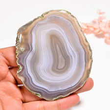 445Cts. Natural Grey Botswana Agate Fancy 86X74X7 mm Cabochon Loose Gemstone picture