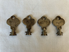 Vintage Antique Miller Skeleton Key - Double Bit, Hollow Barrel Lot of 4 Keys picture
