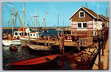 Menemsha Harbor Marthas Vineyard Island Lobster Fishing Boats Dock VNG Postcard picture