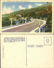 Lindbergh Viaduct pagoda Reading PA arched bridge linen unused old postcard picture