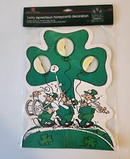 Vintage American Greetings Lucky Leprechaun Honeycomb Decoration  St.Patty's Day picture