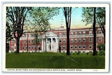 1928 Central Maine Power New England Public Service Bldg. Augusta ME Postcard picture
