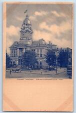 Crawfordsville Indiana IN Postcard Court House Building Exterior Roadside c1920s picture