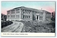 c1920's Foster Hall Parson's College Building Dirt Road Fairfield Iowa Postcard picture