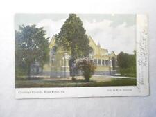 Vintage Postcard 1909 - Christian Church - West Point, GA picture