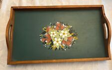 Hand Painted Wood Serving Tray Signed By Artist M Palumbo 19 3/4” X 12” picture