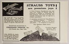 1931 Print Ad Strauss Toys Flying Boat & Field Tractor Ferdinand Strauss NY City picture