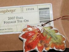 Longaberger Fall Foliage Leaves Acorns Basket Tie On NEW Ships next day picture