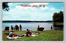 Highland Lake NY-New York, Scenic Lake View Sullivan County, Vintage Postcard picture