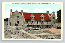 1922 West Barracks and Ruins of South Barracks Fort Ticonderoga NY WB Postcard picture