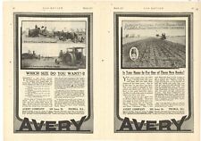 1917 Avery Co. True Centerfold Ad: Tractor & Thresher Outfit Combo Pics. Peoria picture