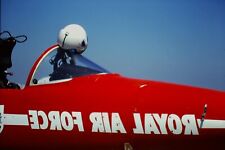 c1980s Red Arrow Hawk Jet Pilot Helmet~RAF~Royal Air Force~VTG 35mm Slide picture