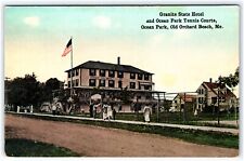GRANITE STATE HOTEL OCEAN PARK TENNIS COURTS OLD ORCHARD BEACH MAINE POSTCARD picture