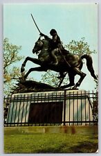 Brigadier General Casimir Pulaski Statue Providence RI Vintage Chrome Post Card picture