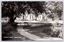 Waukegan IL Path in Upton Park~Chapel? Church? Fancy Pavilion? Bench~1940s RPPC picture