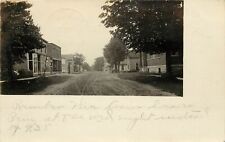 RPPC Postcard; Street Scene Posted Macy IN 1907, Allen Township, Miami County picture