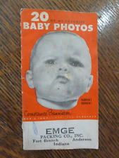 VINTAGE~~195O's EMGE PACKING CO INDIANA Constance Bannister Baby Photos picture