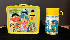Vintage 1979 Sesame Street Gang Metal Lunchbox With Thermos picture