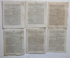 OG 1807 Napoleonic era Lot of 6 JOURNAL DU SOIR French News Papers by Chaignieau picture