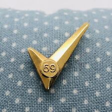 Check Mark Tick Vote Yes Prop 69 Gold Tone Lapel Pin picture