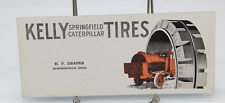Vtg Kelly Springfield Caterpillar Tires Ink Blotter H.F. Draper Strongsville OH picture