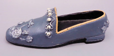 K's Collections Miniature Resin  Shoe-Gray Loafer-Victorian Roses Pearls picture