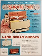 1956 Print Ad Lane Cedar Chests Happy Lady Saves Money Altavista,VA Hanover,Ont picture