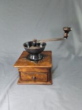 Antique 1886 patented Coffee Grinder with Dove-tail Wooden Box picture