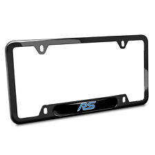 Ford Focus RS Black Nameplate Black Stainless Steel License Plate Frame picture