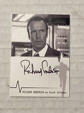 Six Million Dollar Man 1 & 2 Richard Anderson Oscar Goldman Autograph Card A2 picture